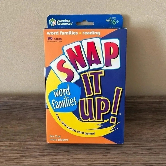 NEW Learning Resources Snap It Up! Game Word Reading Word Families Fun Fast Pace - Picture 1 of 5